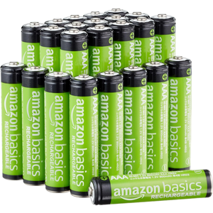 Amazon.com: Amazon Basics 24-Pack Rechargeable AAA NiMH Performance Batteries, 800 mAh, Recharge up to 1000x Times, Pre-Charged : Health & Household $15.33
