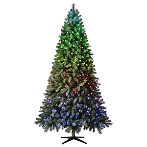 Evergreen Classics 7.5' Pre-Lit Twinkly Carolina Spruce Artificial Christmas Tree, App-Controlled RGB LED Lights - Walmart.com - $194.00