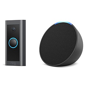 Ring Video Doorbell (Wired) w/ Echo Pop Bundle $40 + Free Shipping w/ Prime