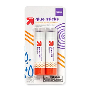 Target School Supplies Sale: 2-Ct 0.21-oz Up & Up Disappearing Glue Stick $0.25 & More + Free S/H on $35+