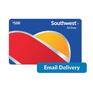 Sam's Club Members: $500 Southwest Airlines eGift Card $400 (Digital Delivery)