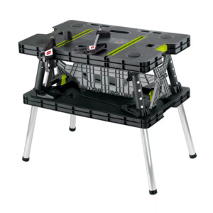 Keter Folding Work Table with Two Adjustable Clamps $59.98