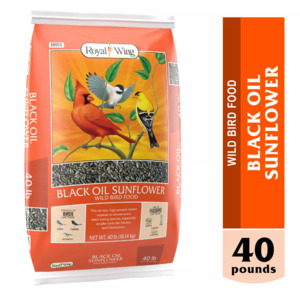 Royal Wing Black Oil Sunflower Wild Bird Food, 40 lb. $19.99