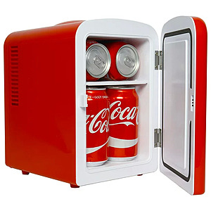 Woot Prime Exclusive: 4L Coca-Cola Portable Mini Fridge Cooler w/ 12V DC and AC Capability (Red) $20.24 + Free Shipping $20.42