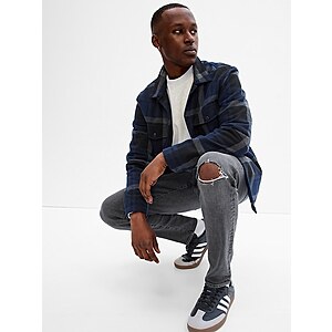 Gap Distressed Men's Slim Taper GapFlex Jeans w/ Washwell (Black Destroy Wash) $15 + Free Shipping