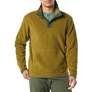 Amazon Essentials Men's Snap-Front Pullover Polar Fleece Jacket from $9.10