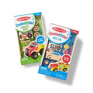 2-Pack Melissa & Doug Decorate Your Own Wooden Craft Kit (Monster Truck and Race Car) $10.53 + Free Shipping w/ Prime or on $35+