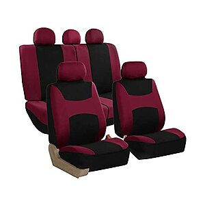 4-Piece FH Group Universal Cloth Seat Covers (Burgundy) $20, 2-Piece Front Seat Luxury Suede Car Seat Cover (Brown) $50 & More + Free Shipping w/ Prime