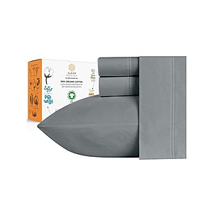 Woot Appsclusive: Sleep Mantra Organic Cotton Bed Sheet Set Twin XL $17, Full $20, California King $22 + Free Shipping w/ Prime