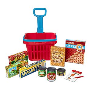11-Piece Melissa & Doug Fill and Roll Grocery Basket Play Set w/ Play Food Boxes and Cans $15 + Free Shipping w/ Prime or on $35+
