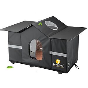 Texsens Insulated Large Outdoor Cat Shelter (12.99" D x 25.19" W x 16.92" H) $36 + Free Shipping