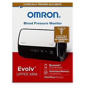 Omron Evolv Wireless Upper Arm Blood Pressure Monitor, BP7000 $62.69 + tax at Rite Aid