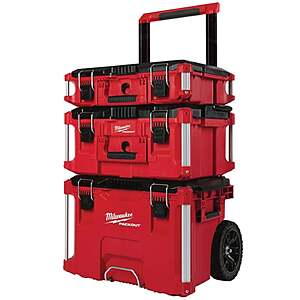 acme tools: Milwaukee PACKOUT 3pc Tool Box Kit $200 free shipping use CYBER CODE
