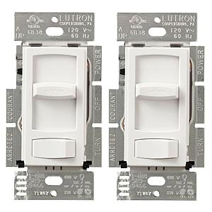 Lutron Dimmers & Switches: 2-Pack Skylark Contour Dimmable LED Switch  $32 & More + Free S/H