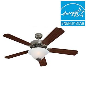 Home Depot Sea Gull Lighting Quality Max Plus 52 in. Brushed Nickel Indoor Ceiling Fan $45, 60w b11 bulbs 12 PK $11, & more Free Shipping 10-12-18 only $44.5
