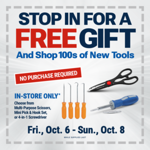 Free Gift No Purchase Required; Choice of 3 (10/6-10/8) – Harbor Freight Coupons