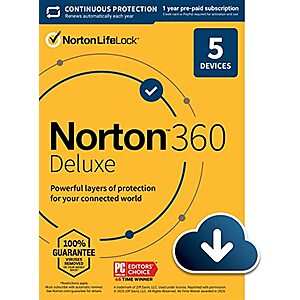 Norton Deluxe $19.99/year Antivirus, VPN, Password Manager, Parental controls at Norton.com