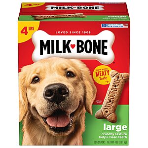 Milk-Bone Original Dog Treats Biscuits for Large Dogs, 10 Pounds as low as $6.74 with subscribe and save at Amazon (YMMV)
