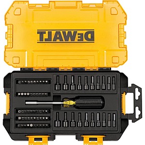 DEWALT 1/4 in. Multi-Bit and Nut Driver Set (70-Piece) and 9 ft. x 1/2 in. Tape Measure - $29