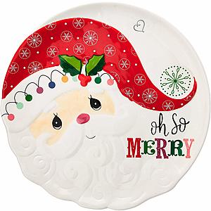 Precious Moments Santa 191420 Platter, One Size, Multi - $11.14 at Amazon + FS with Prime