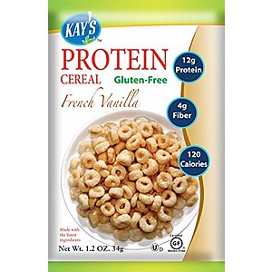 Pack of 6 - Kays Naturals Protein Breakfast Cereal, French Vanilla, Gluten-Free, Low Fat, Diabetes Friendly - $5.55 AC at Amazon w/ subscribe and save (or less)