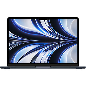 Apple MacBook Air (Midnight): 13.6", M2, 8GB RAM, 256GB SSD $949.99