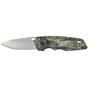 Milwaukee Fastback Camo Stainless Steel Folding Knife w/ 2.95" Blade $13 + Free S/H