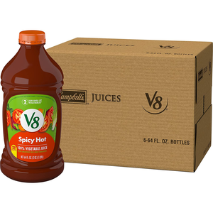 6-Pack 64oz. V8 100% Vegetable Blend Juice (Spicy Hot Flavor) $13.40