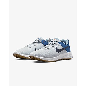 Nike Men's Revolution 6 FlyEase Next Nature - Regular or Extra Wide Width (Pure Platinum/Dark Marina Blue/Worn Blue/Thunder Blue) $39.98