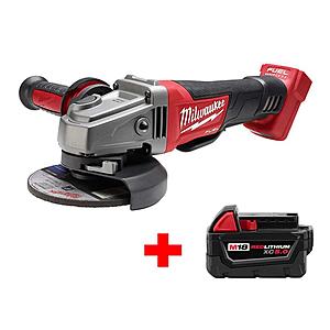 Milwaukee M18 FUEL 18-Volt Lithium-Ion Brushless Cordless 4-1/2 in./5 in. Grinder with Paddle Switch with Free M18 5.0Ah $126.65