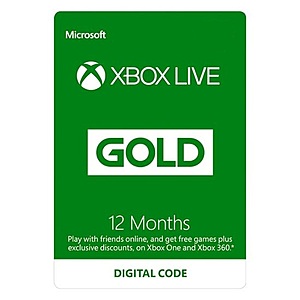 Xbox Live 12 Months Gold Membership Code GLOBAL (4 x 3 Months Code) [POSSIBLE 1:1 conversion to Game Pass Ultimate for additional $1/$1.99/$9.99] $35.99