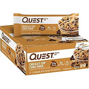 Quest Bars Chocolate Chip Cookie Dough 12 pack $15.75 with 5% S&S or less with 15%