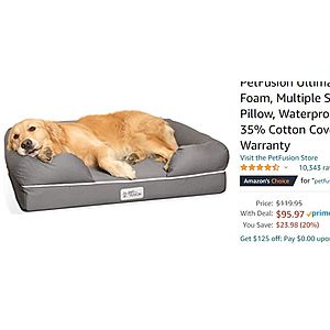 PetFusion Ultimate Beds 20% OFF - Cyber Monday Deal $95.97