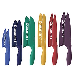 Cuisinart C55-12PCKSAM 12-Piece Ceramic Coated Stainless Steel Knives, Comes with 6-Blades and 6-Blade Guards, Color Coded, Jewel $13.99 at Amazon