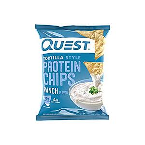 Quest Nutrition Tortilla Style Protein Chips, Ranch, Baked, High Protein, Low Carb, Gluten Free, 1.1 Ounce (Pack of 12) $14.03 w/ S&S