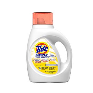 Walgreens: Tide Simply Free & Sensitive Liquid Laundry Detergent, Unscented 31 fl oz for $1.99