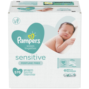 576 Pampers Sensitive Baby Wipes $13.60 @ Amazon S&S