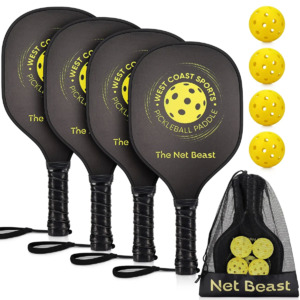4-Pack Net Beast Pickleball Paddles w/ 4 Balls $23, 22' Dulce Dom Portable Pickleball Net w/ 4 Paddles & Balls $62 & More + Free Shipping w/ Amazon Prime