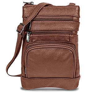 Genuine Leather Cross Body Handbag – Soft & Durable For $15 (usually $30)