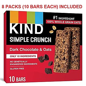 40-Pack KIND Simple Crunch Bars, Dark Chocolate & Oats (40-Pack = 80 Bars) $30 @ Tanga