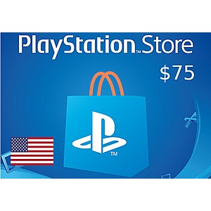 $75 PlayStation Network Card (Digital Key) $59.11