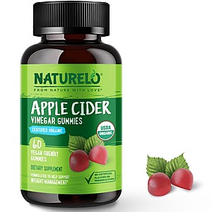 NATURELO Apple Cider Vinegar Supplements Gummies & Capsules (60 Count) $9.97 + Free Shipping w/ Prime or on $25+ Orders