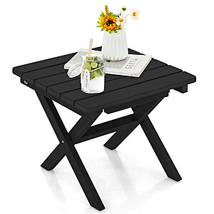 Costway Outdoor Folding Side Table Foldable Weather-Resistant HDPE Adirondack Table $49 + Free Shipping