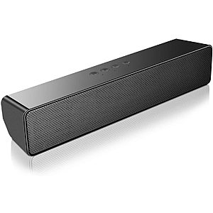 SAKOBS 11" Wireless 20W Desktop Bluetooth Sound Bar Speakers $15.60 + Free Shipping