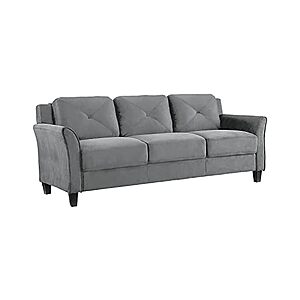 Lifestyle Solutions Collection Grayson Micro-Fabric Sofa, Dark Grey $209.16