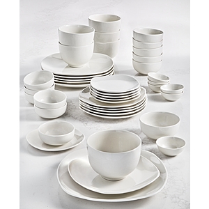 42-Piece Denmark Ceramic Dinnerware Plates & Bowls Set for 6 People (White) $52.50 + 5% SD Cashback via Extension + Free Shipping
