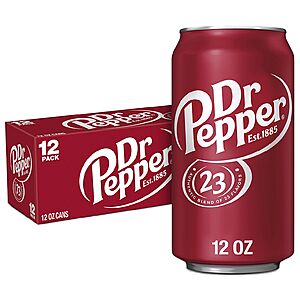 Select Walgreen Stores: 12-Pack 12-Oz. Dr Pepper Soft Drink Beverage & More 3 for $11 ($3.66 each) + Free Store Pickup