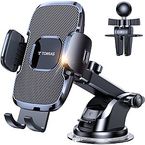 Torras Universal Phone Mount for Car Windshield & Vent (Black) $2.60 + Free Shipping