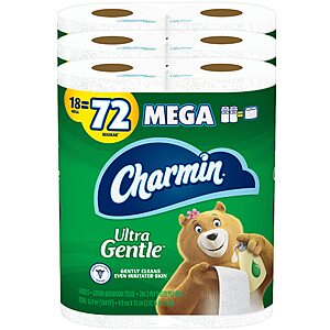 18-Count Charmin Mega Rolls Ultra Gentle Toilet Paper 3 for $44.90 ($14.95 each) + Free Shipping