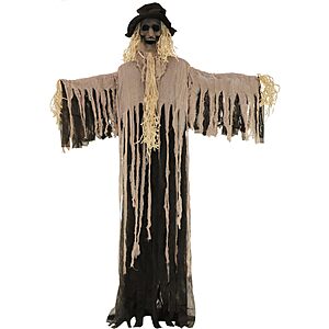Haunted Hill Farm Halloween Decor: 70" Brown Scarecrow $30